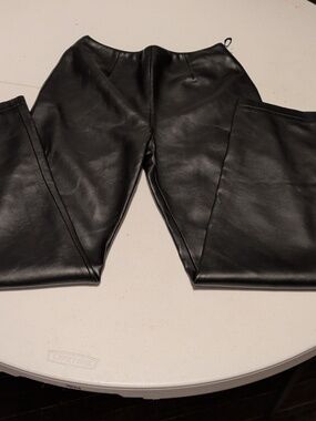 MB Designs Black Faux Leather Pants